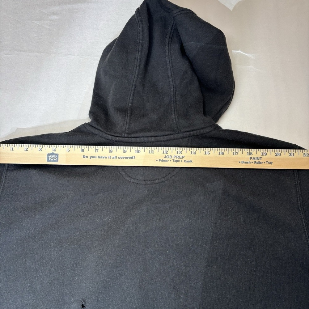 Carhartt Hoodie Sweatshirt Mens XL Black Loose Fit Sleeve Logo Pullover Fleece - Picture 8 of 10